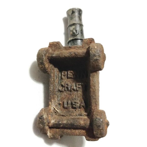 Vintage Penncraft USA Small Cast Iron Brass Toy Mini Civil War Cannon 3x1x1" - Picture 5 of 9